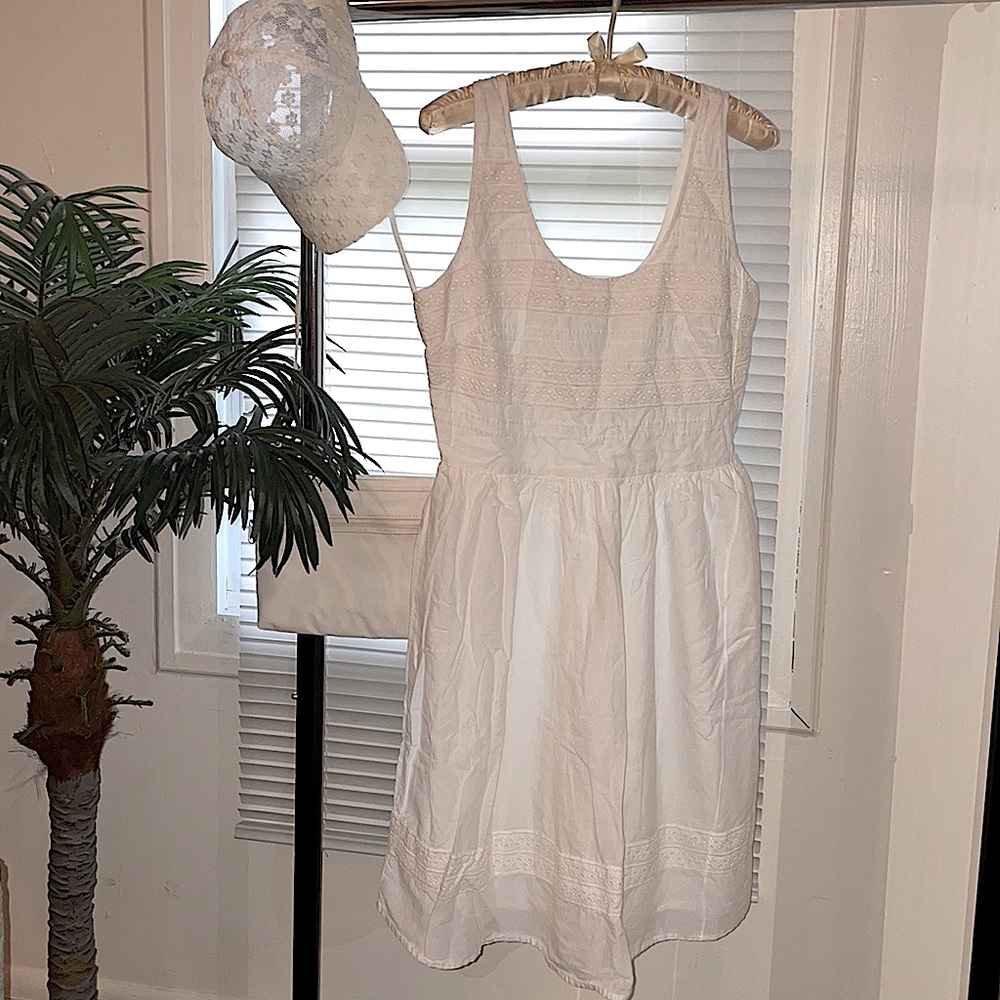 White embroidered summer dress